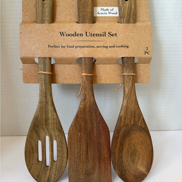 Wooden Utensil Set - Brown - Picture 2 of 4